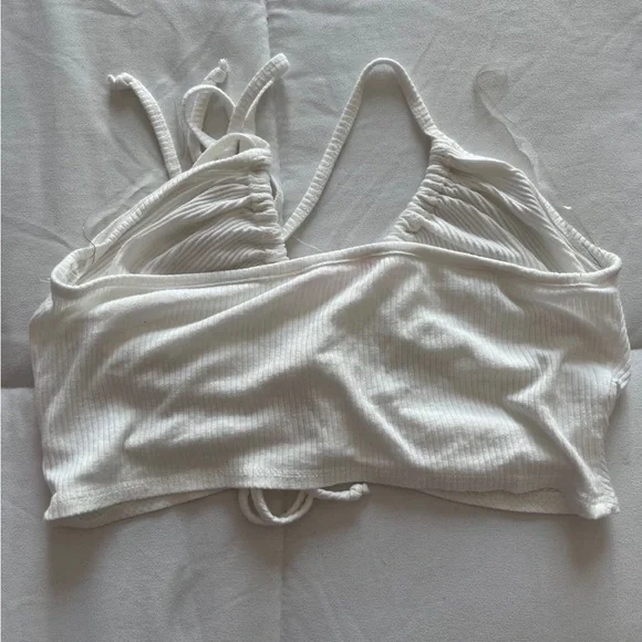 urban white cross halter top - Picture 3 of 3